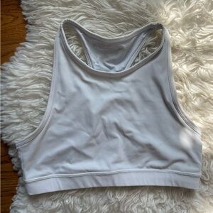 Aritzia TNA White Racerback Sports Bra